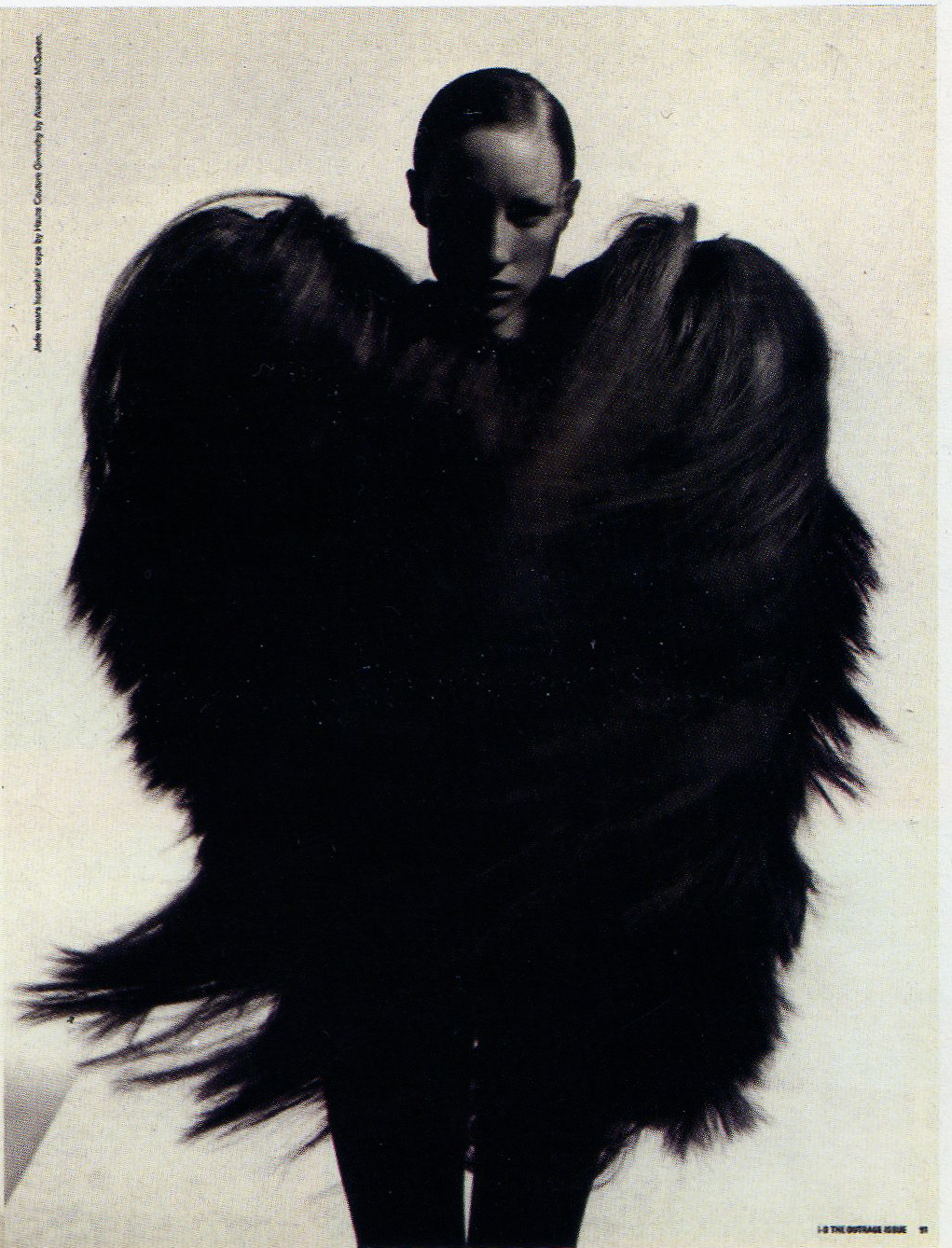 Look de Alexander McQueen na revista i-D / dezembro de 1997